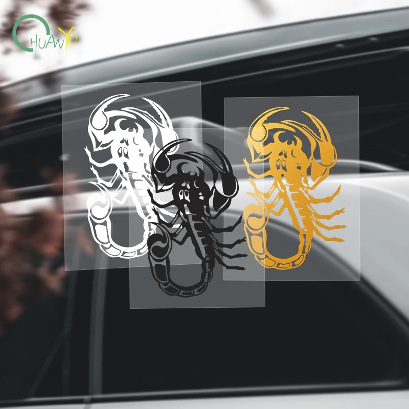 Dark Scorpion Totem Car Sticker; Waterproof Decorative Sticker for Car and Motorcycle Fuel Tank and Body