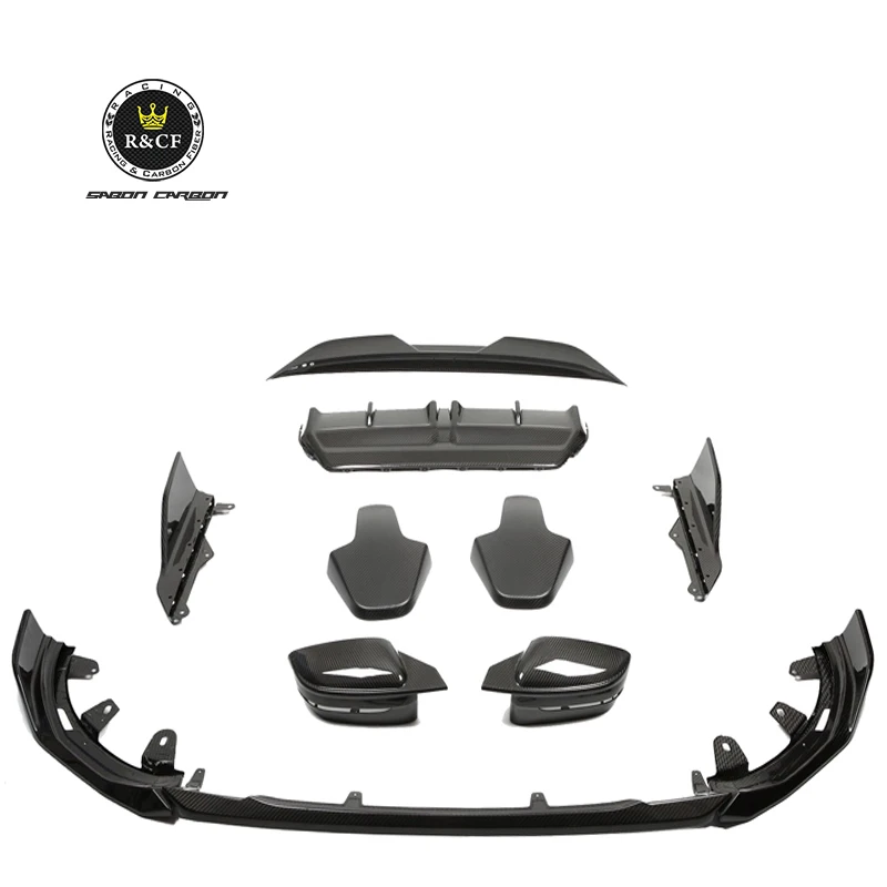 2022 G42 M235i M240i MP Style Carbon Fiber Kit Front Splitter Side Skirts DIffuser Spoiler for BMW G42