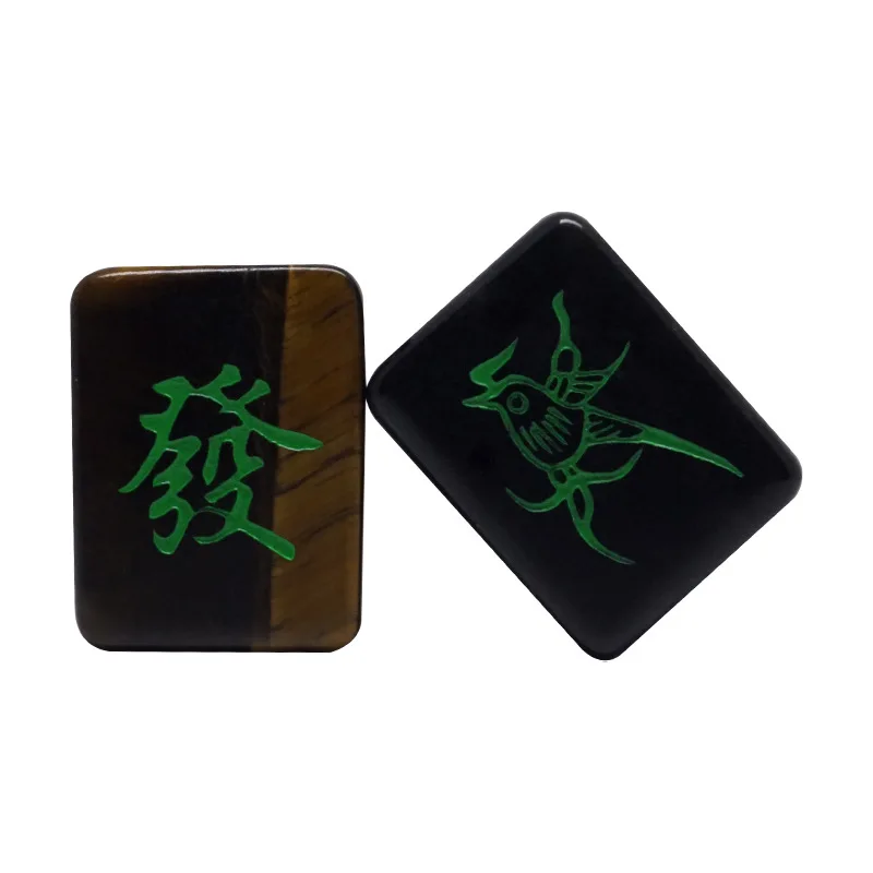 Luxury Handmade Fine Crystal Material American Style Mahjong Tiles for Collectors Players
