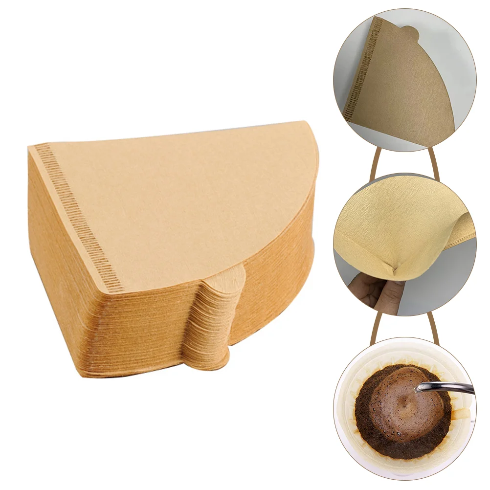 

100 Pcs V-shaped Coffee Filter Paper Supplies Disposable Cone Filters