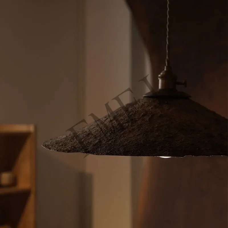 

Wood chips paper lamp, chandelier, lampshade shell, bed and breakfast restaurant, tea room atmosphere lamp