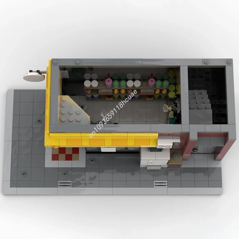 MOC Custom Modular Building Apt & Deli Street View Model Building Block Diy Creative Assembly Educational Bricks Kid Gift Toys