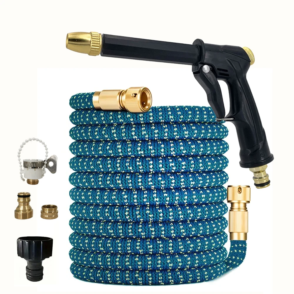Expandable Garden Hose 25FT-125FT Magic Water Pipe High-Pressure Cleaning Home Garden Daily Watering Tool with Car Wash Water Gu