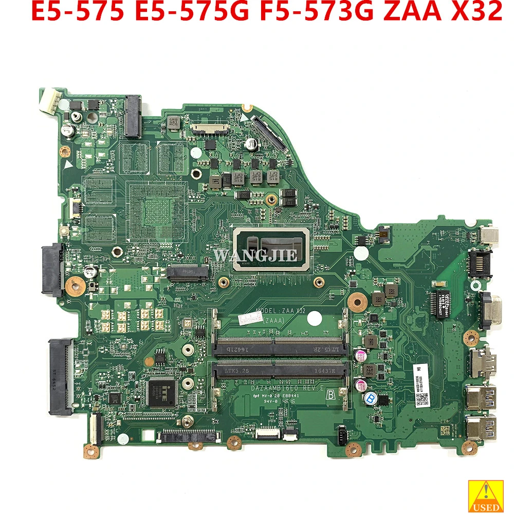 

DAZAAMB16E0 For ACER Aspire E5-575 E5-575G F5-573G ZAA X32 Laptop Motherboard I3-6100U I3-7100U I3-8130U I5-6267U