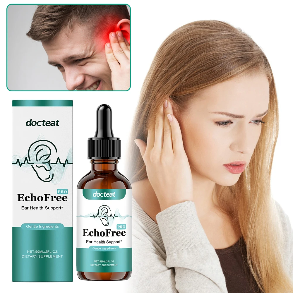 

60ml Instants Tinnitus Relief Drops Ear Health Support Supplement Liquid Drops Natural Cochlea Earwax Softening Cleaner