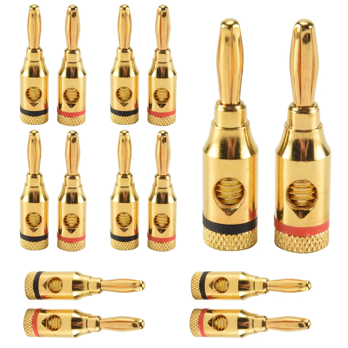 T82C رائجة البيع 7 أزواج، سدادات الموز المسمار المفتوحة لكابل مكبر الصوت