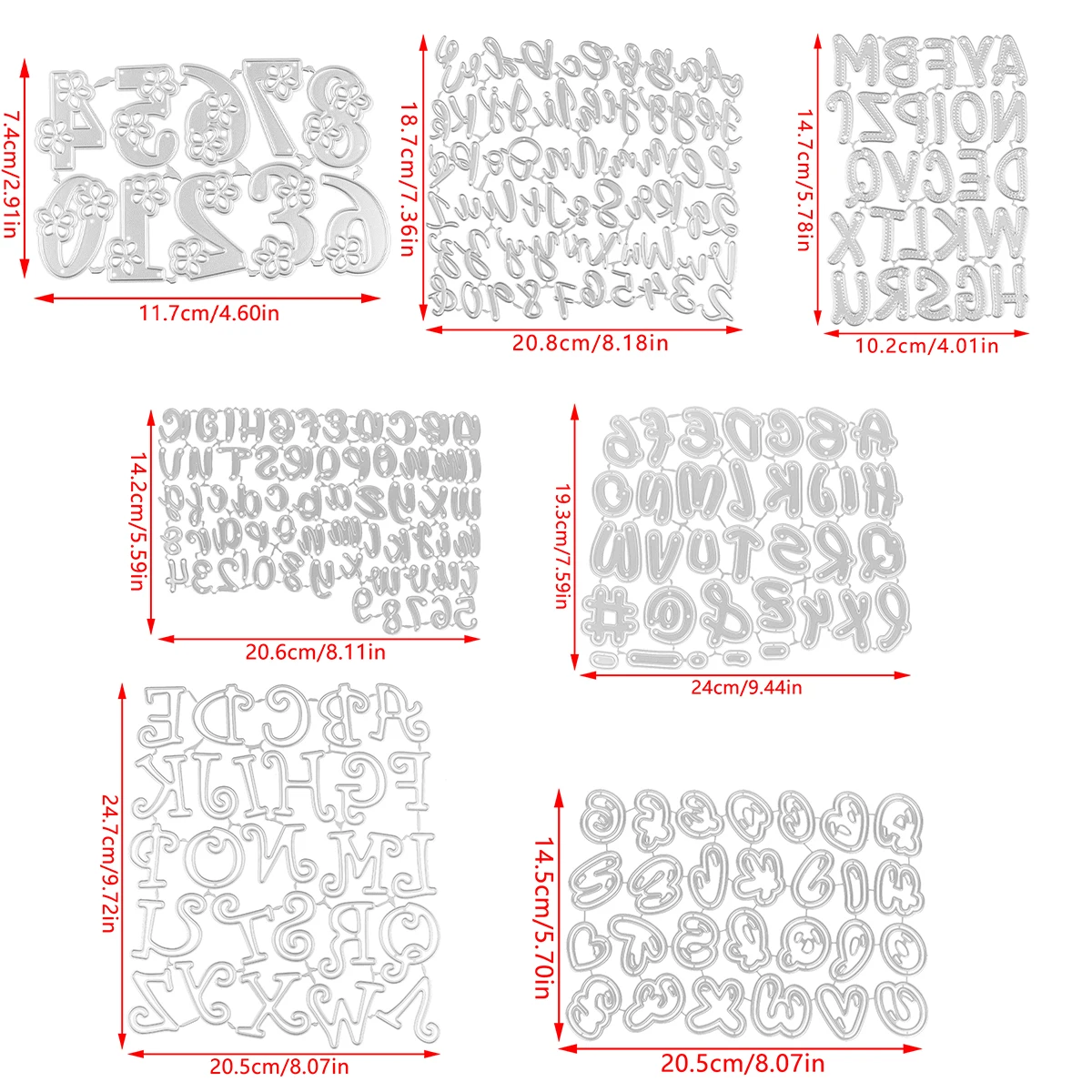 New Arrival English Letter Alphabet Metal Cutting Dies for Scrapbooking Card DIY Making Photo Album Words Stencil