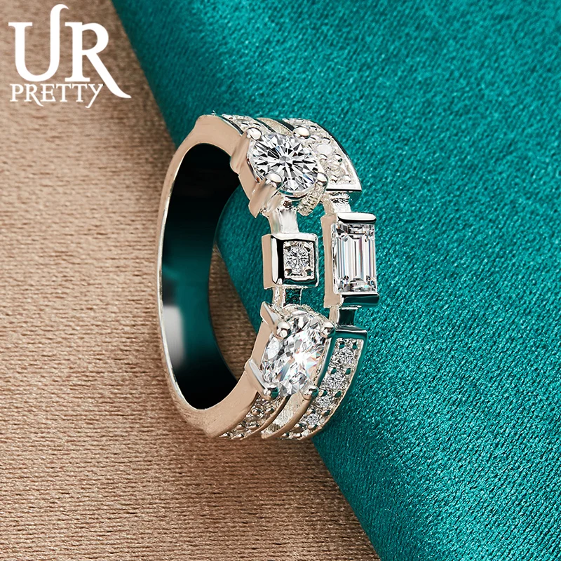 925 Sterling Silver 7-10# Charm AAA Zircon Ring for Woman Men Gifts Engagement Wedding Anniversary Fashion Jewelry 5