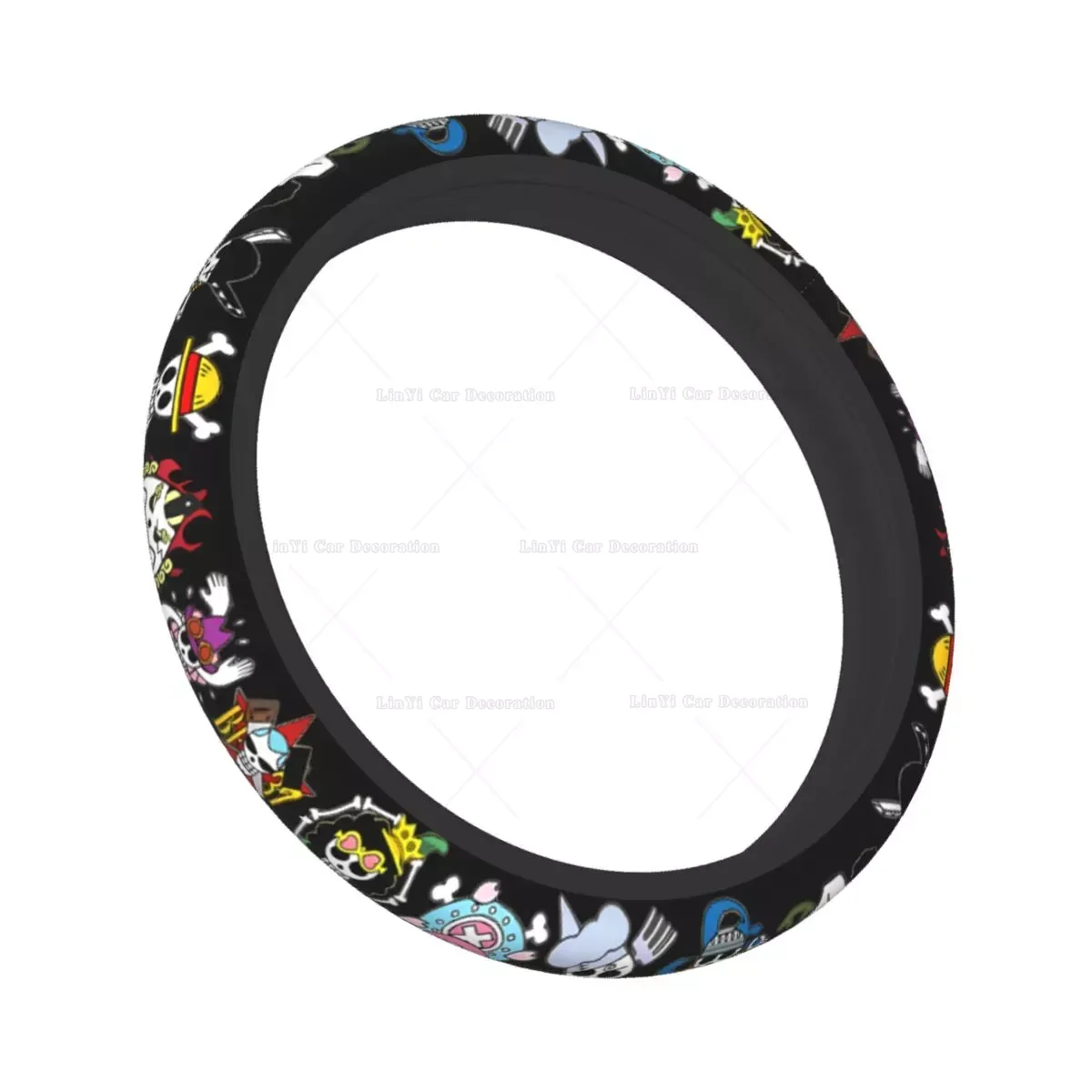 Anime Cartoon Universal Steering Wheel Cover Non-Slip Auto Car Steering Wheel Protector for SUV Vans Sedans Truck