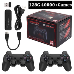 X2 Plus 128G 40000 Game GD10 Pro 4K Game Stick 3D HD Retro Video Game Console Wireless Controller TV 50 Emulator do PS1/N64/DC