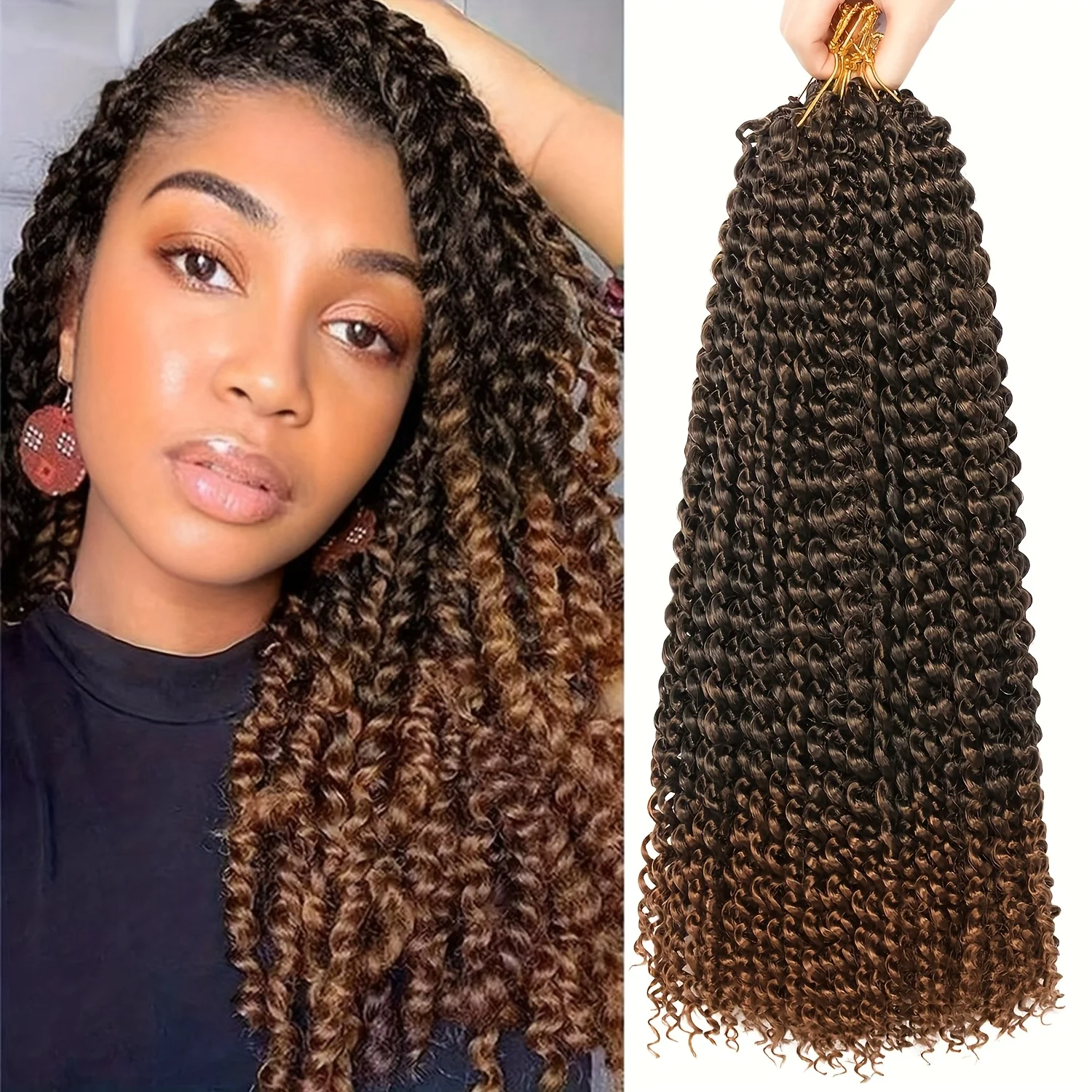 العاطفة تويست الكروشيه الشعر كروشيه اصطناعي الشعر للنساء السود قبل يحلق قبل الملتوية العاطفة تويست وصلات شعر