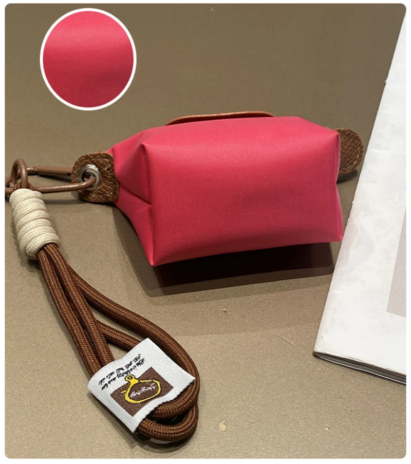 حقيبة صغيرة عصرية، حقيبة سماعة أذن، محفظة، حقيبة صغيرة من النايلون، فتحة حقيبة تخزين، مظروف أحمر، حقيبة عملات فضية، سلسلة مفاتيح