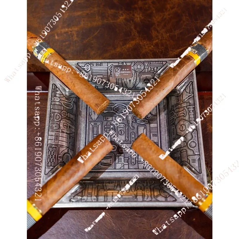 Cigar ashtray Large caliber cigar tank Creative personality Metal ashtray Home office