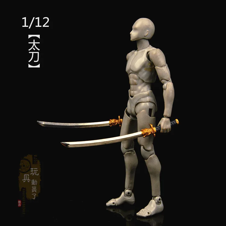 Modello Katana in metallo in scala 1/12 per figura da 6''
