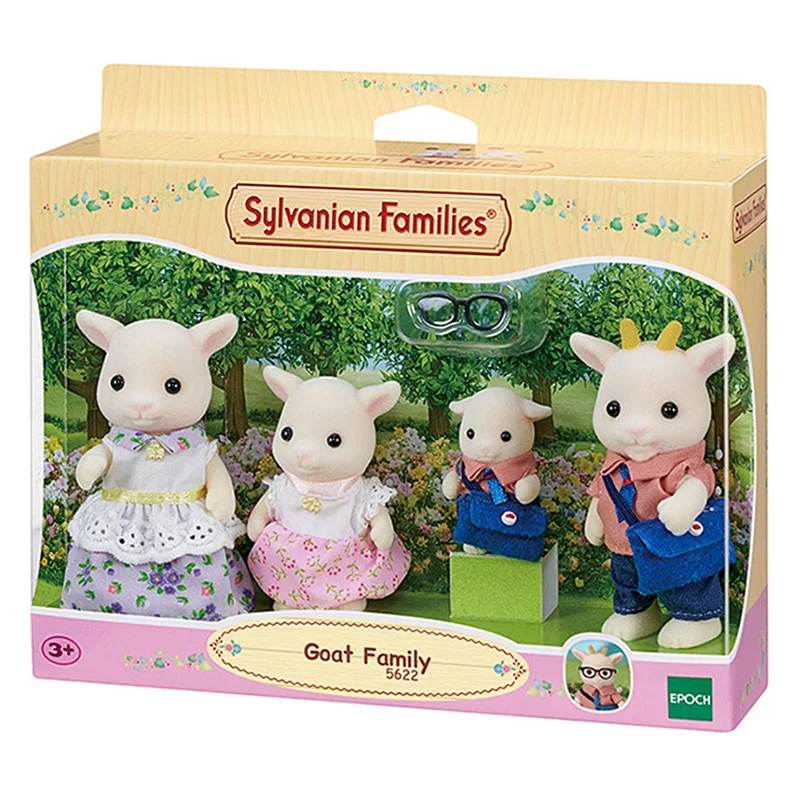 Sylvanian Familien Ziege Familie Mädchen Kinderspiel zeug Geburtstags geschenk Tier puppe Puppe Mädchen Spielzeug so tun, als würden sie Küchen spielzeug spielen