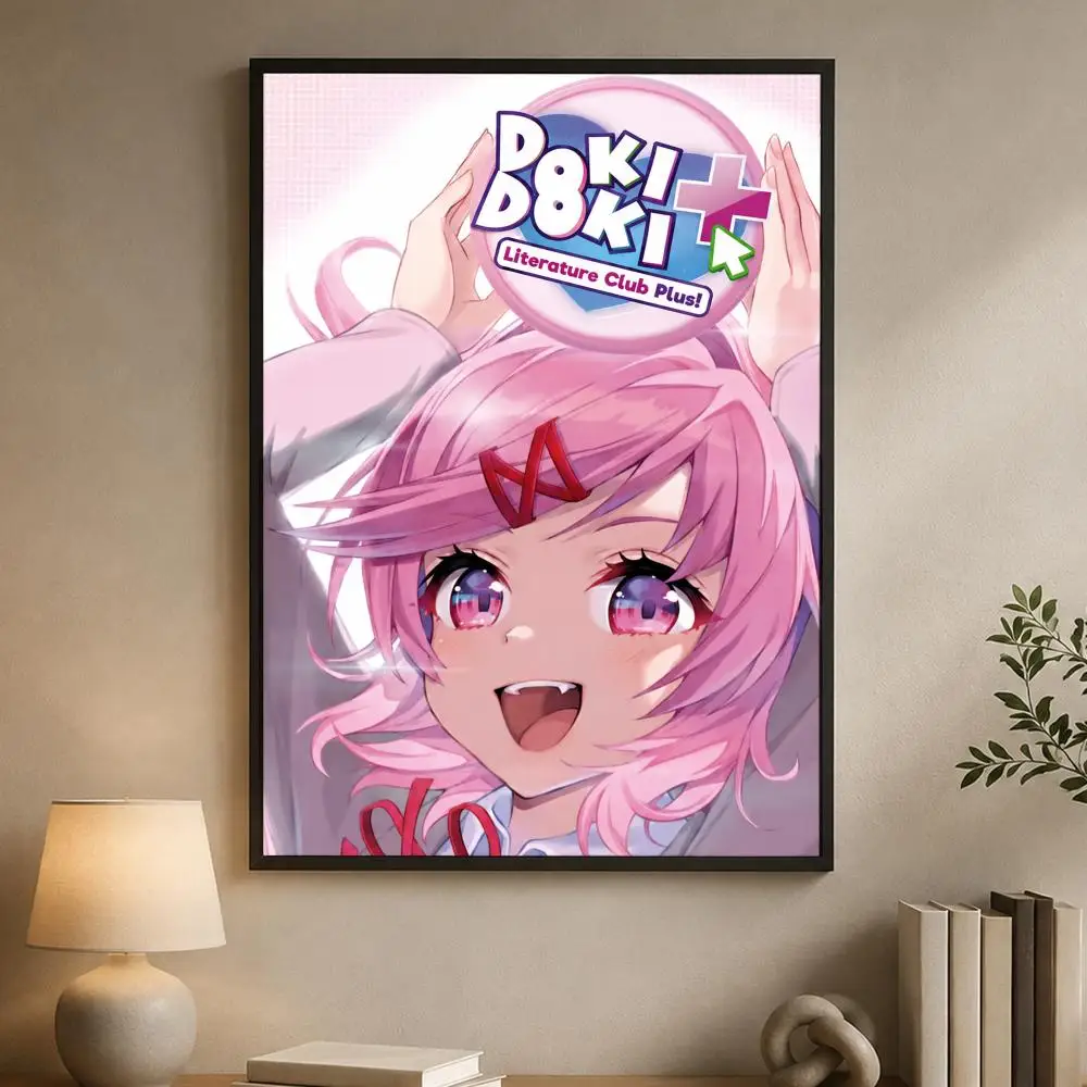 Game D-Doki Doki Literature Club Poster aus PP-Papier, dekorative Wandkunst für Wohnzimmer, Schlafzimmer, Bars, Cafés, stilvolles Wohndekor-Geschenk – Detail 8