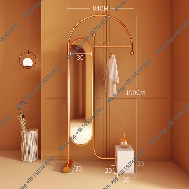 

Портативная напольная вешалка для одежды L S Mirror, современная, для спальни, недорогая, металлическая, с угловой полкой, для гостиной, мебель для дома