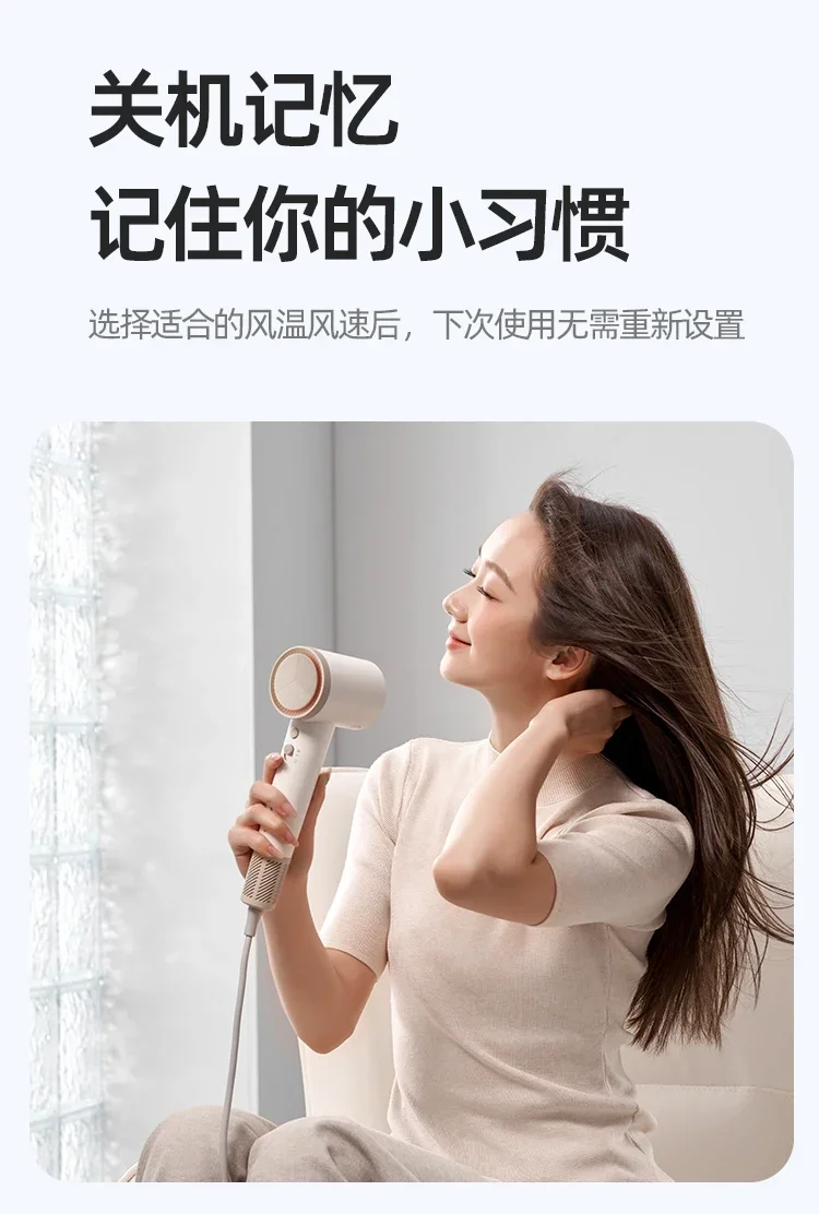 220V Ionic Hair Dryer with Powerful High-Speed Fan, Low Noise and Hair Protection, Perfect for Home Use