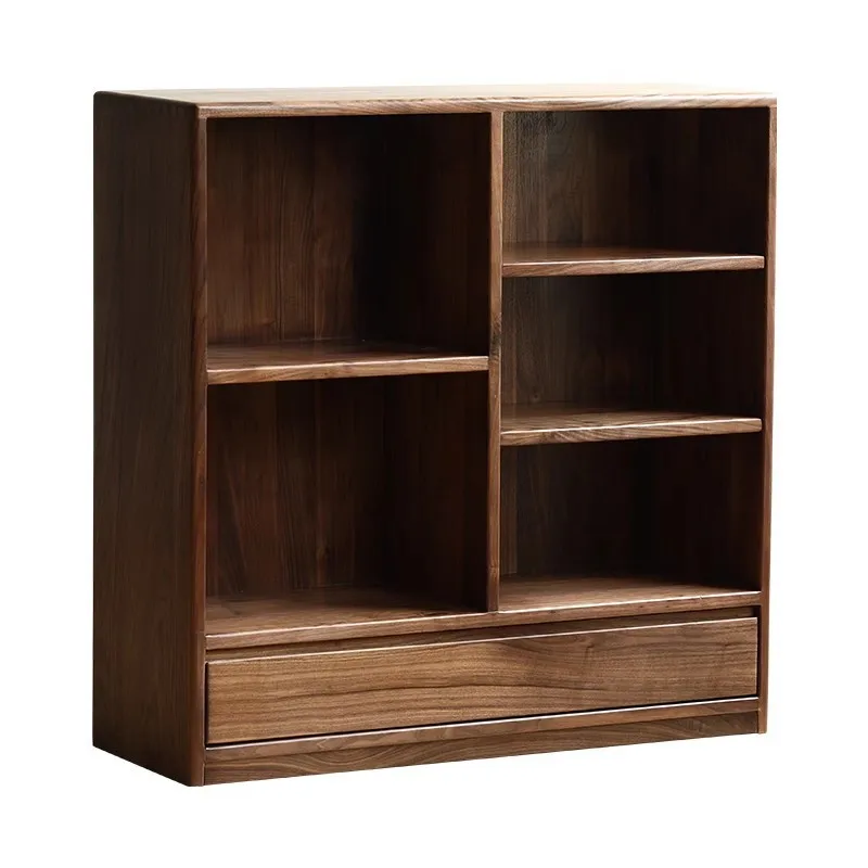 

Комбинированный книжный шкаф из цельного дерева, многофункциональный, для столовой, спальни, современный простой шкафчик для хранения вещей