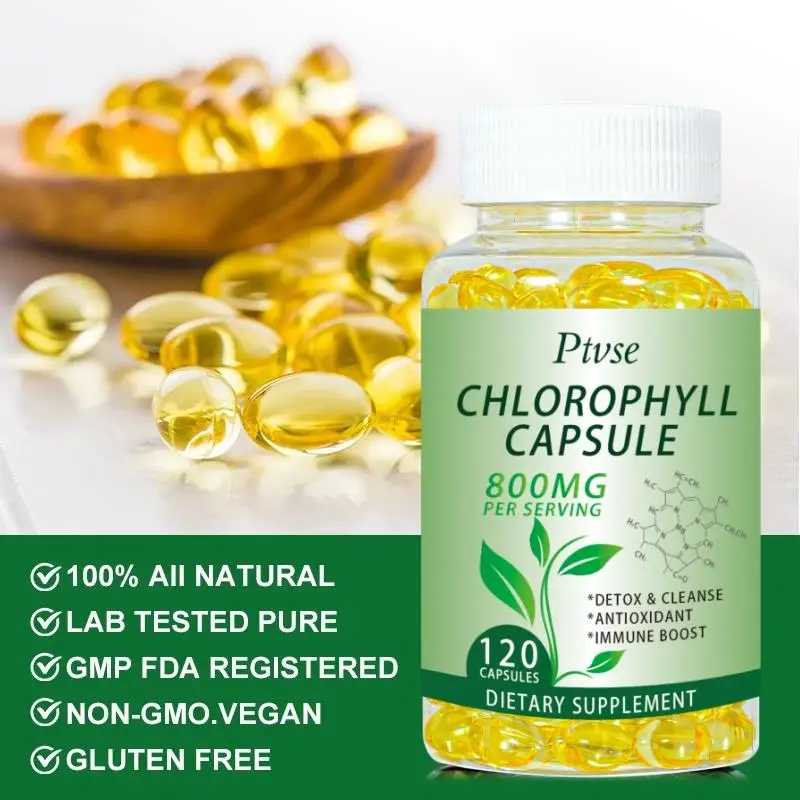 Chlorophyll Capsules Detox Cleanse, Greens Supplements- Chlorophyll Capsules -Ultra High Absorption