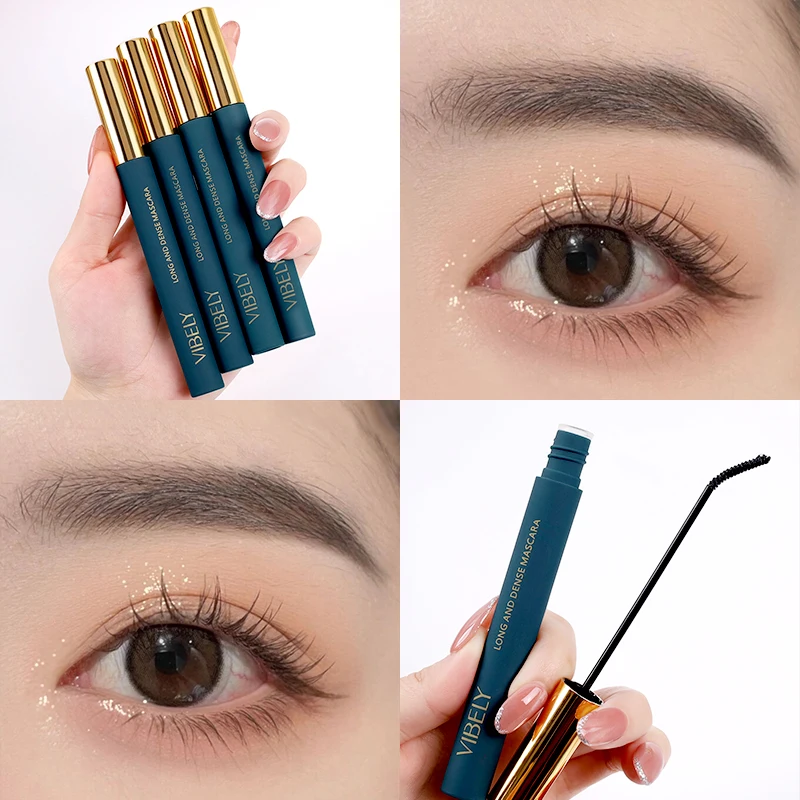 Thin 4D Colour Mascara Silk Fiber Waterproof Long Lasting Lengthens Curling Colored Eye Lashes Mascara Makeup For Women Beauty