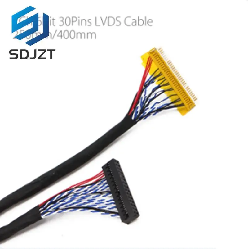 Hot sale 1PC LVDS Cable FIX-30P-S6 30pin double 2 ch 6-bit dual 6bit LCD panel Screen cable line