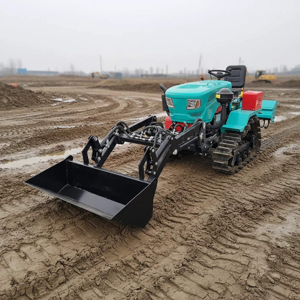 

Diesel Farm Crawler Tractor 35HP Hydraulic System with Excavator for Bulldozing Ditching Plowing