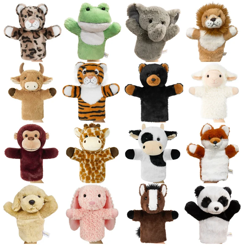 Animal Hand Puppet Cute Tiger  Monkey Panda Pig Sloth Lop Small Plushie Telling Stories and Being Funny Interactive Prop Gift