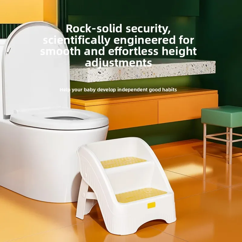 Kids Step Stool Non Slip Bathroom Foldable Foot Stool Wash Hands Face Portable Toilet Step Stool Baby Hand Washing Ladder