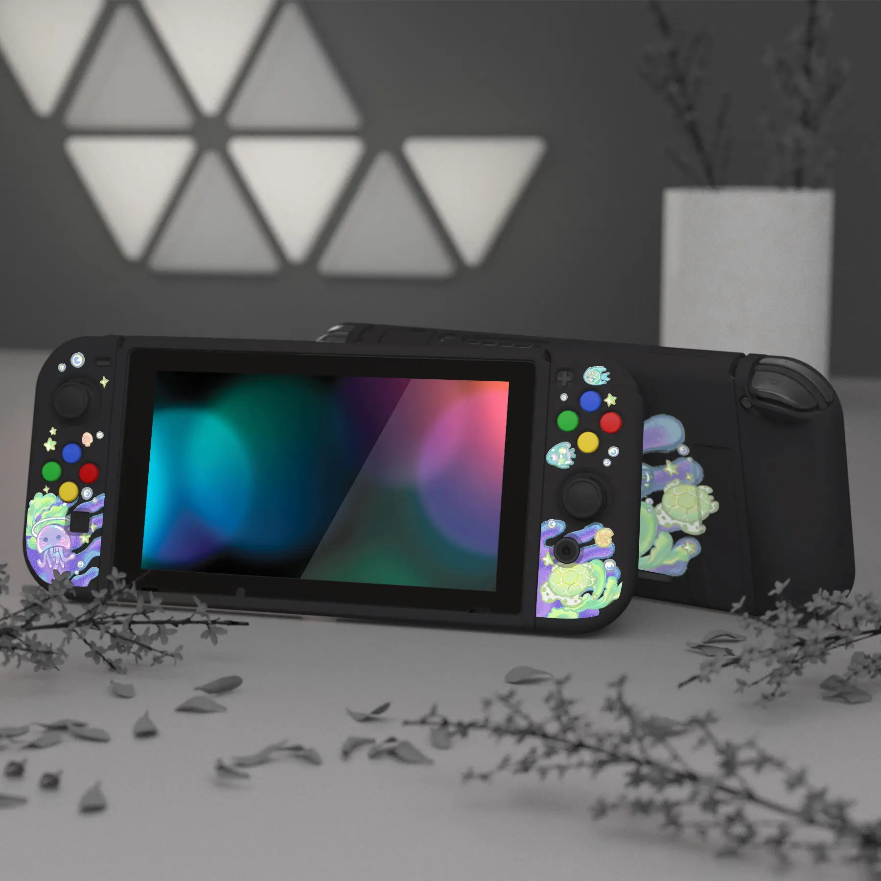 PlayVital ZealProtect osłona miękkie etui ochronnego do przełącznika Nintendo z tarotem szklany ochraniacz ekranu i nakładki na przyciski