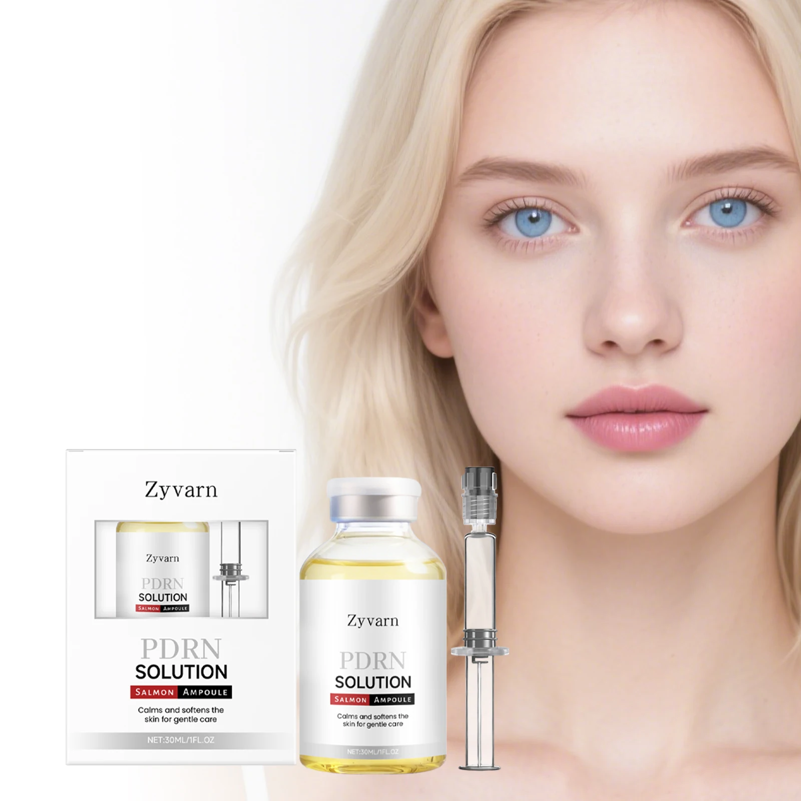pdrnサーモンdnaアンプル-30ml。肌のバリア機能を修復し、アンチエイジング効果のあるフェイスセラム。引き締め、美白、保湿効果があり、乾燥肌のケアに最適。
