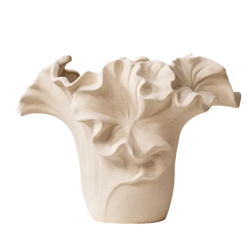 2026 Vase Handmade Petal Pleats Flower Vase Flower Arrangement Accessories Terrarium Flowerpot Room Decoration Accessories