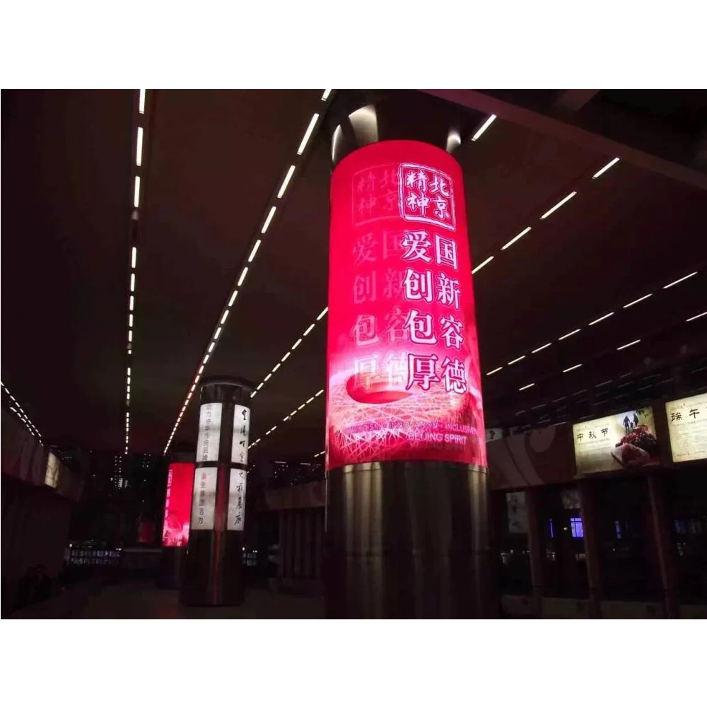 Hot Sale P2.5 Soft Vertical Flexible Led Display Screen for Indoor Advertising Flexible Led Screen customize