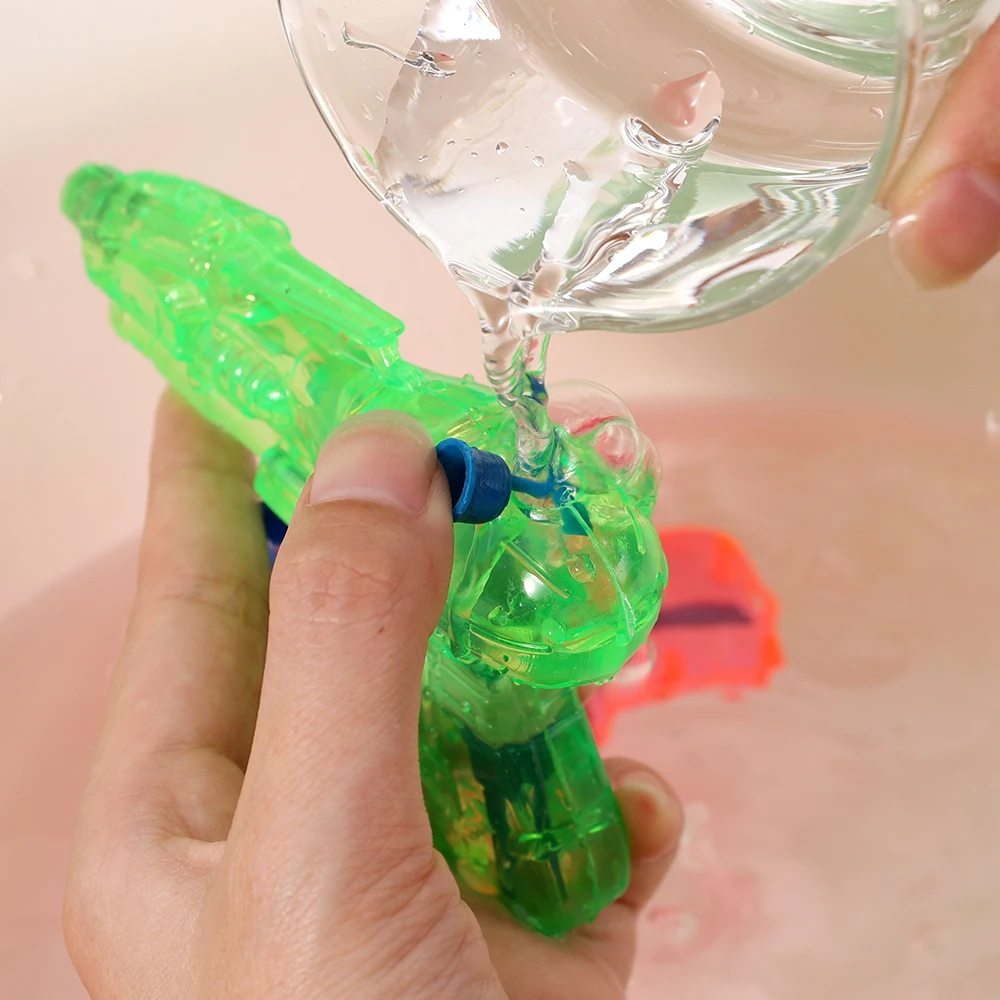 Pistola de agua de mano transparente para niños, juguetes de agua para exteriores, juegos de lucha de chorro de agua, regalos de pistola de agua Blaster de playa