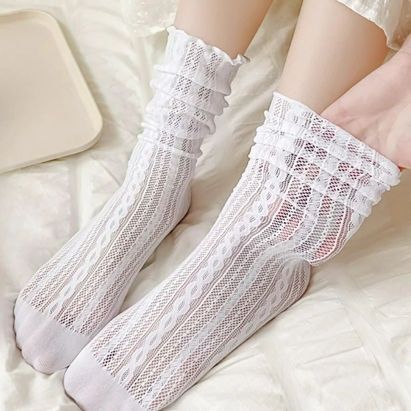 

1Pair Women Lace Short Summer Socks Japanese Lovely Sweet Ruffle Cotton Lace Lolita Style Princess Socks High Quality Socks