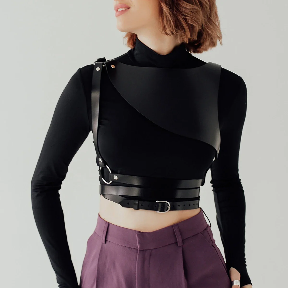 حزام حزام للسيدات، حزام فاسق، حزام البطن على شكل سلسلة قوطية، حزام مشد ضيق، حزام الجسم، الصدر، قوطي فاسق