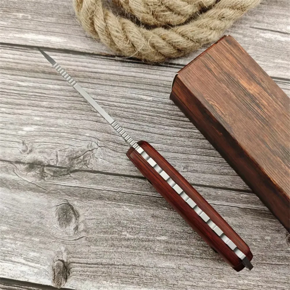 Flash Sale New Straight Knife CPM-S30V Stainless Steel  Cowhide Scabbard Outdoor Backpacking Hunting Fishing Holiday Gifts Tool view 4