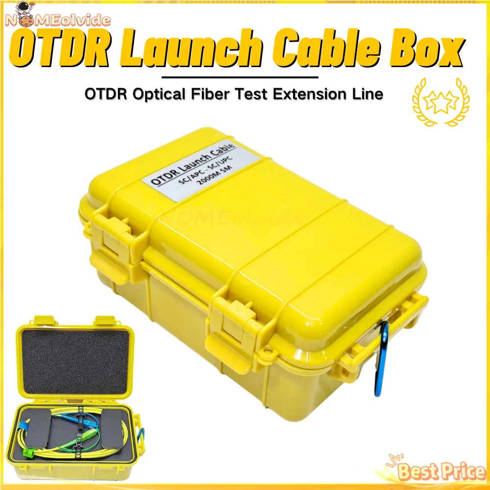 Caja de Cable de lanzamiento óptico de fibra OTDR, eliminador de zona ciega APC SC-SC SC/UPC-SC/APC SM 500/1550nm, línea de extensión de prueba,