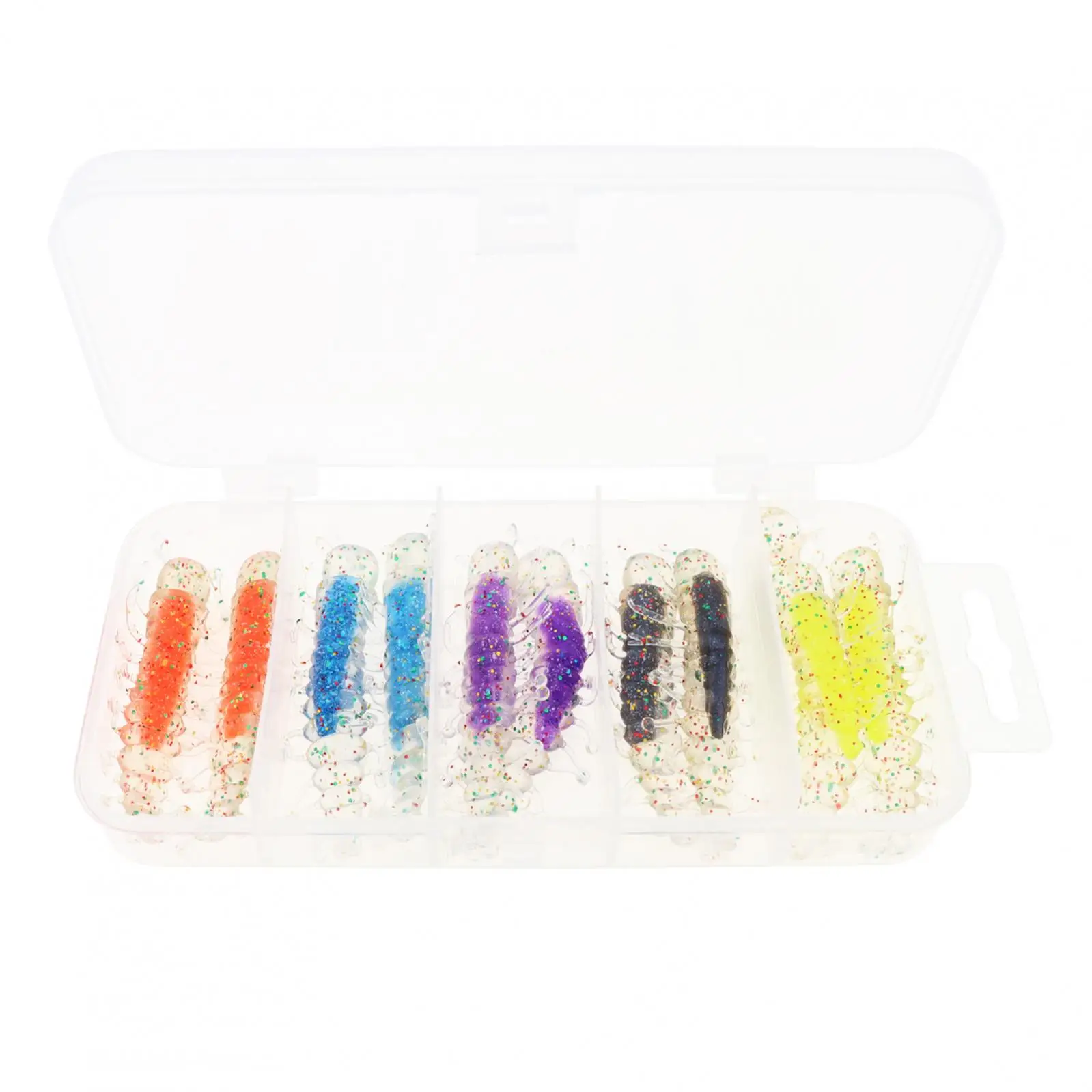 

10pcs/box 2.36inch / 6cm Soft Plastic Simulation Hellgrammite Fishing Lures for Ned Jig Drop Shot Rig, Rubber Soft Bait