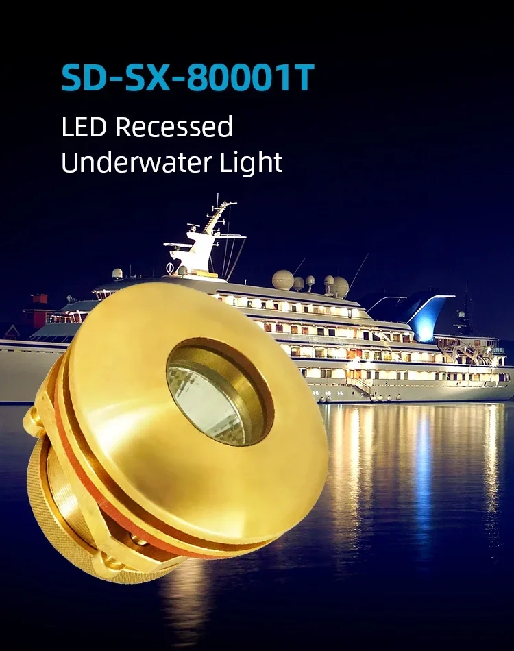 Original Manufacturer OEM Ip68 Underwater Led Marine Light Boat Accessories Under Sea Water Light Blue Red Sail Navigation