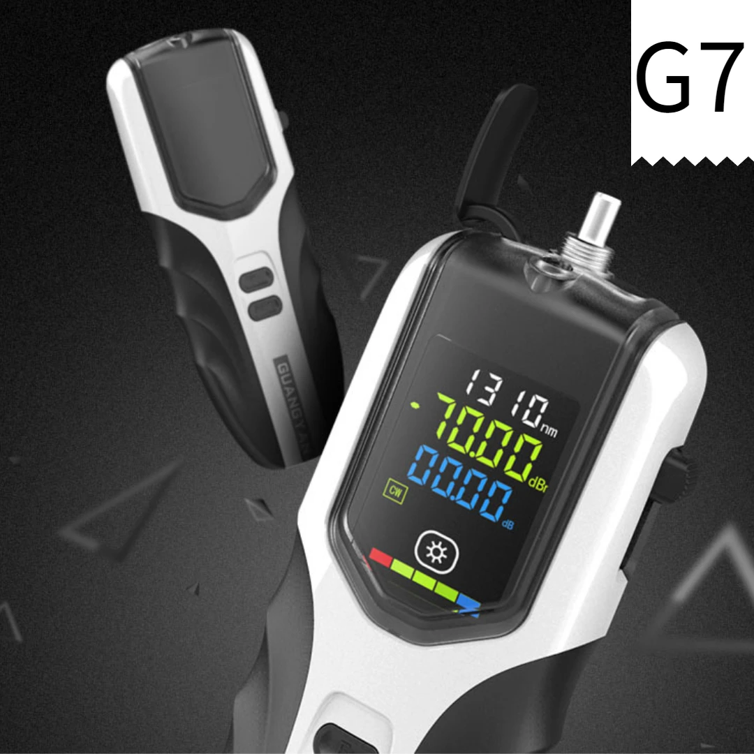 

NEW G7 Fiber Optical Power Meter FTTH Color LCD Screen High Precision Rechargeable Handheld Fiber Network Cable Tester VFL