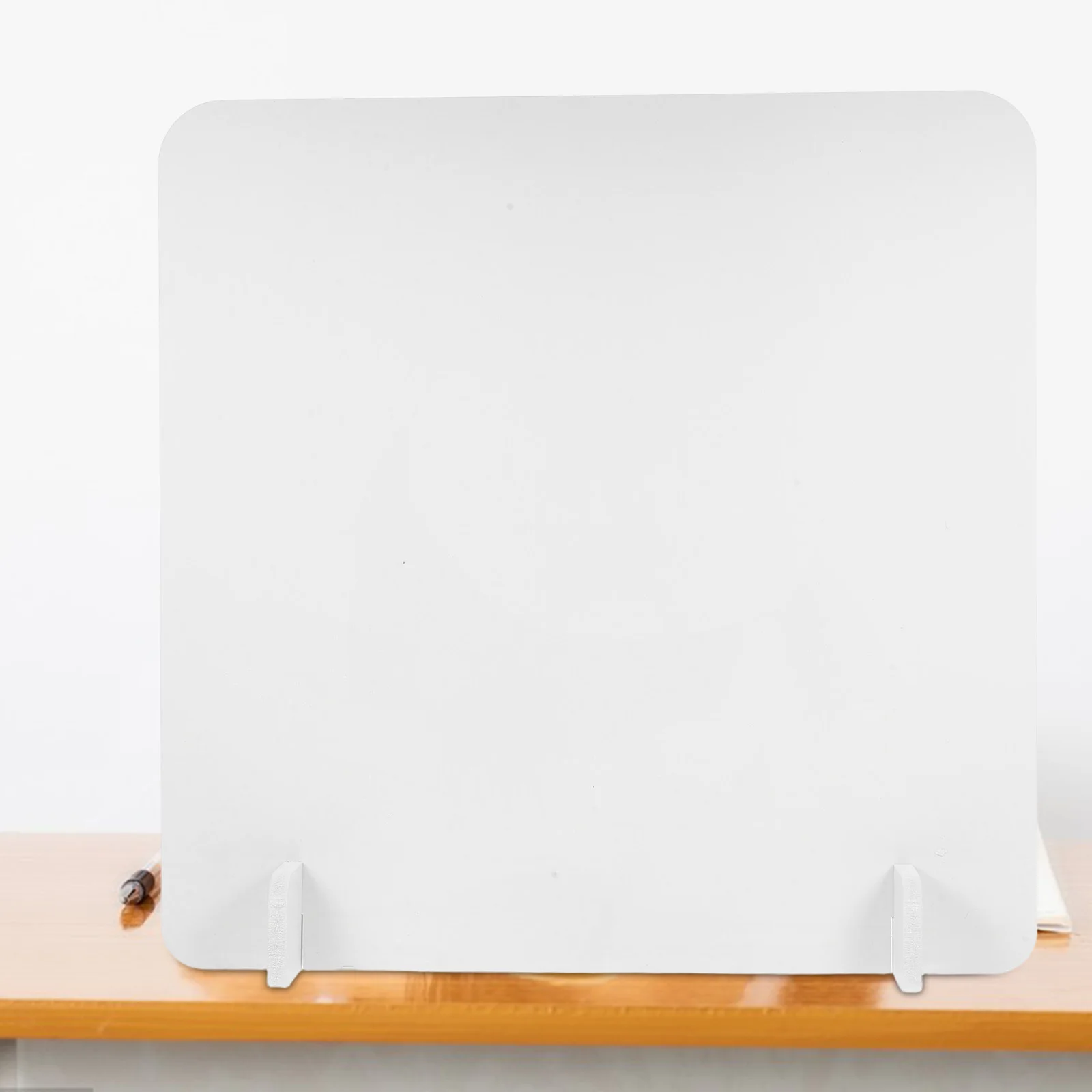 

Operitacx 15.7 Inch PVC Desk Divider Anti Droplet Partition Board for Office School Restaurant with Rounded Edges Spray