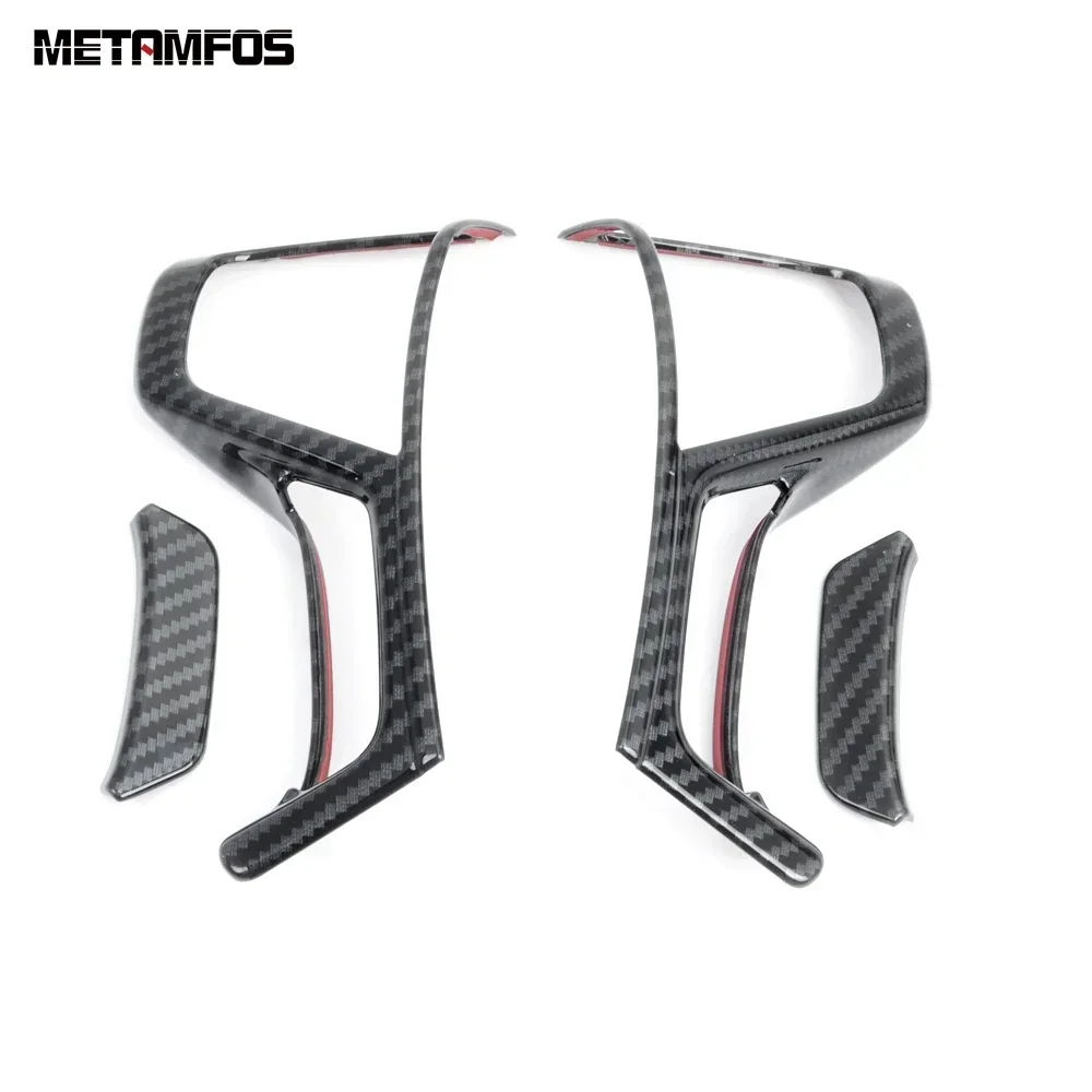 Car Accessories For Mitsubishi Pajero/Montero/Shogun Sport 2016-2022 2023 2024 Carbon Fiber Interior Steering Wheel Cover Trim