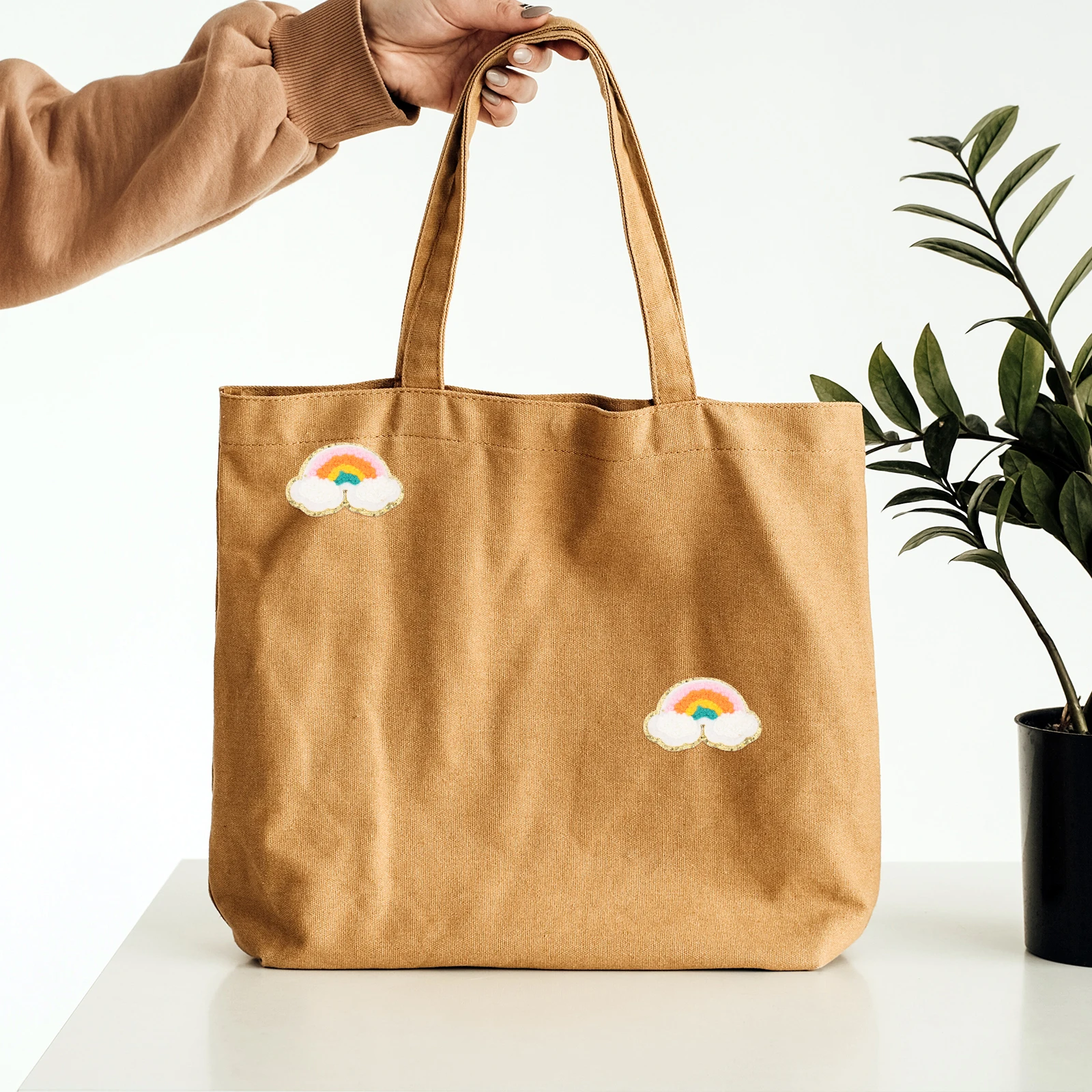 

Rainbow Embroidery Patches Sewing DIY Clothes Repair Decorative Elastic Clothing Repairing Patch Band Art Supplies