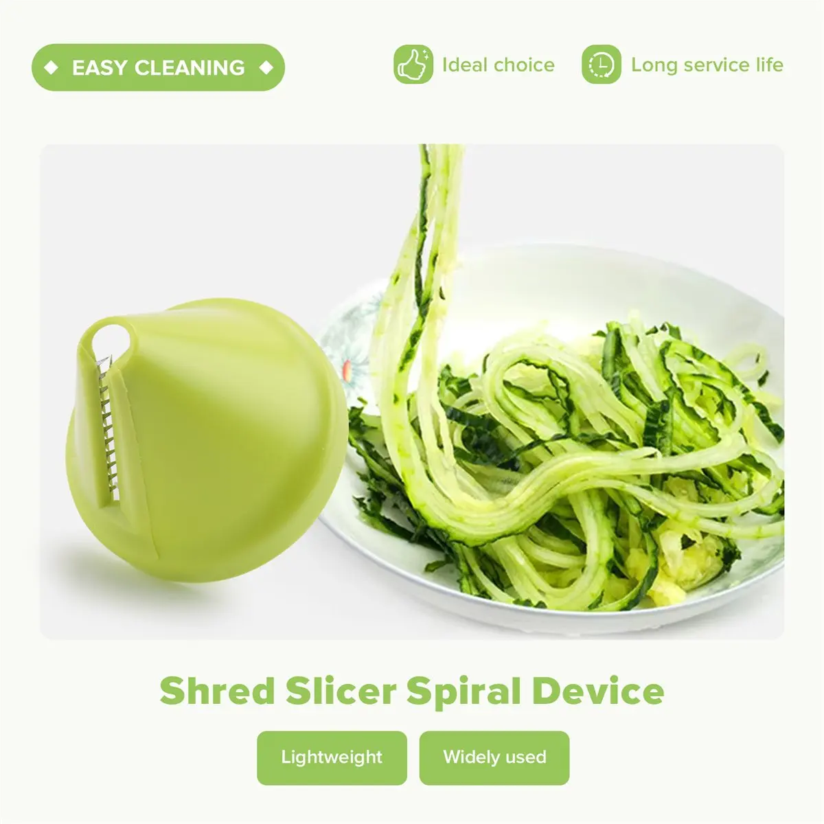 A24I Kitchen Gadget Funnel Vegetable Radish Cutter Shred Spiral Device