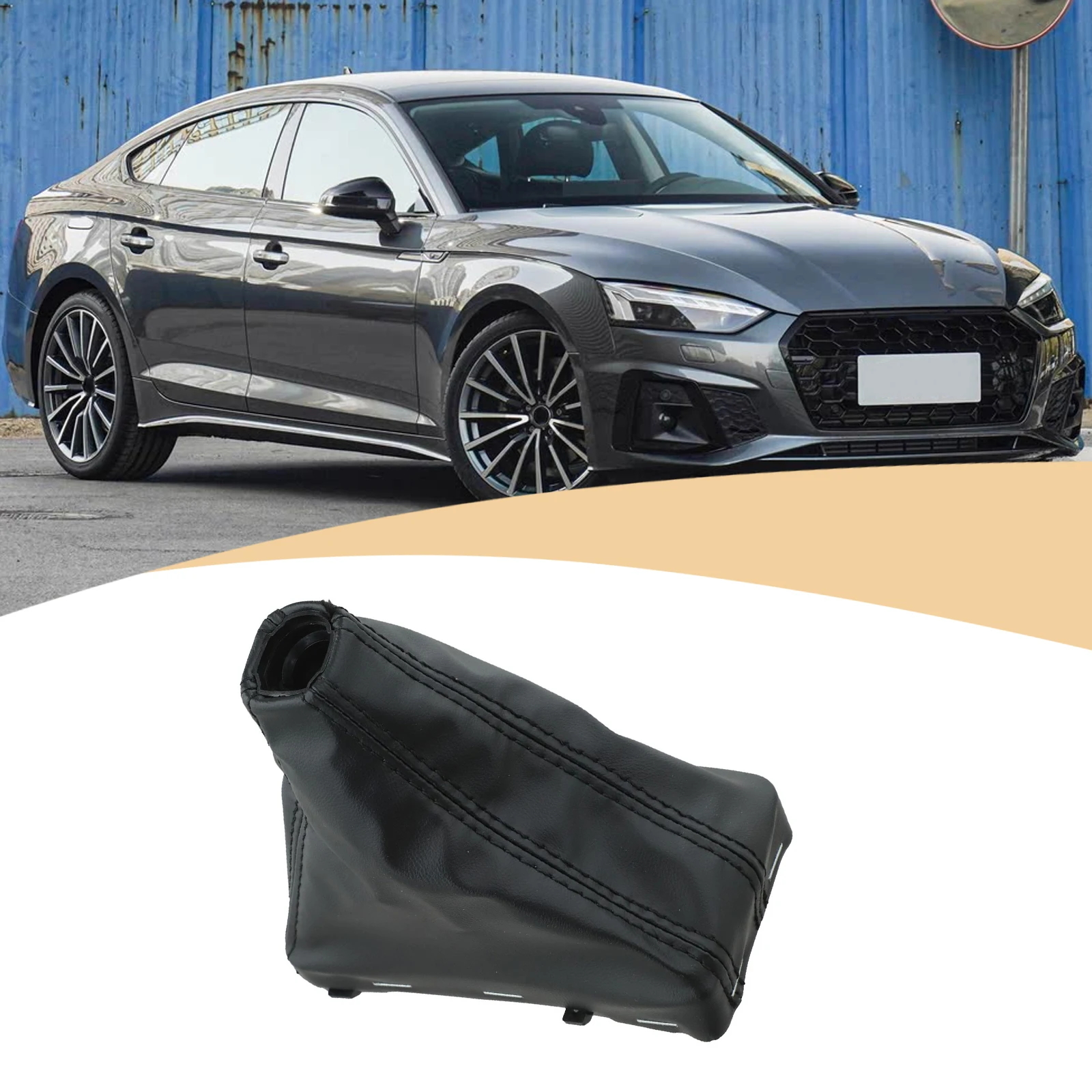 Elegante copristivali Gaitor per pomello del cambio in pelle per A4 B8 A5 Q5 PU resistente all'usura solleva estetica del veicolo