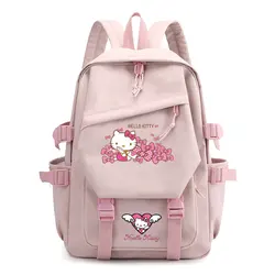 Mini duża pojemność Hello Kitty plecak moda Kawaii torba szkolna wodoodporna z nylonu dla dziewczynki studentki