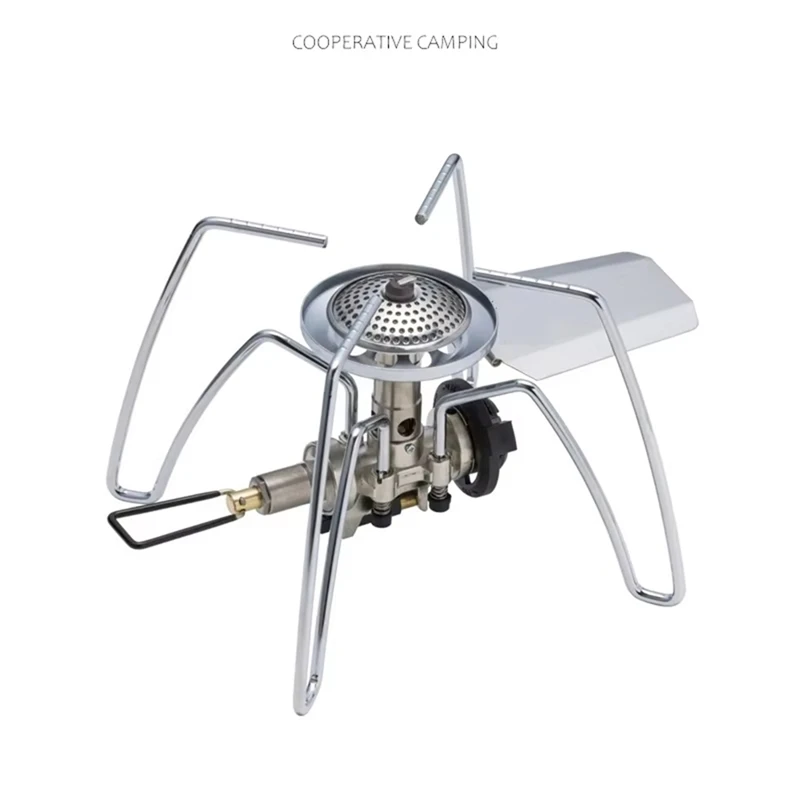 AT69 -Outdoor Ultralight Camping Gas Stove Spider Split Gas Burner Cooking Stove Single Burner One-Piece Cassette Stove