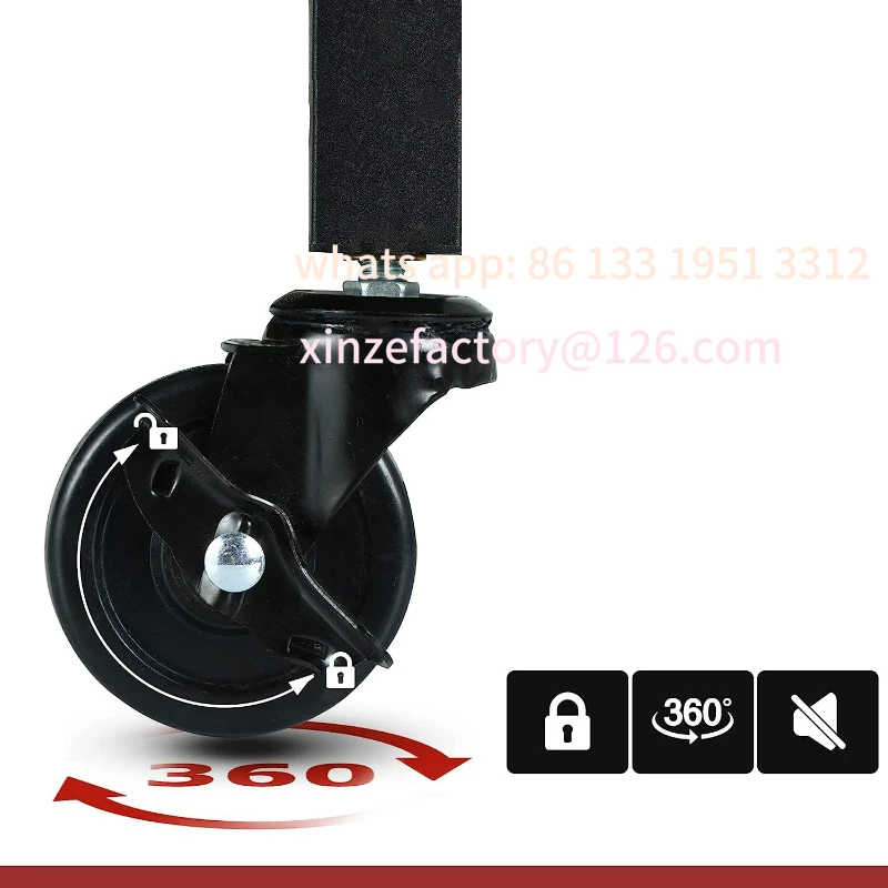 Customizable Rolling Triple Adjustable Outdoor Pizza Oven Cart Table Multifunctional