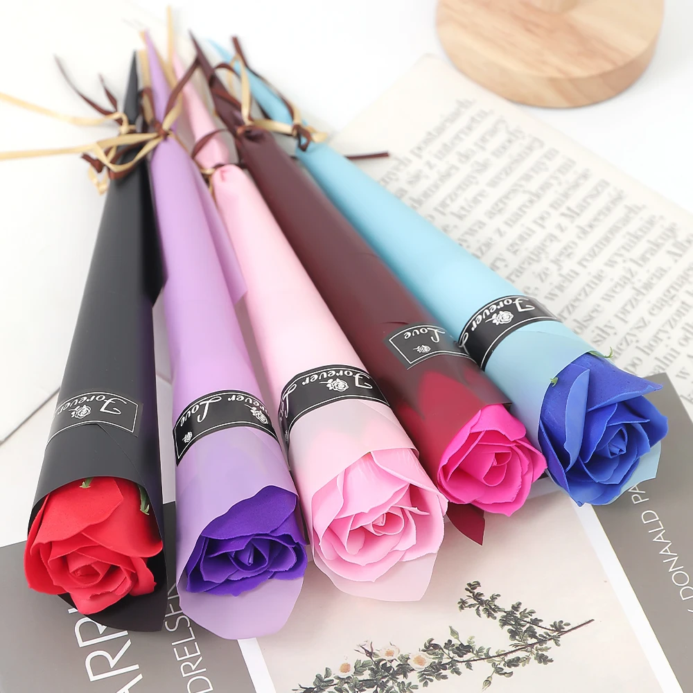 5/10Pcs Soap artificial Flower Carnation Rose Bouquet Valentine's Day Decoration Home Room Decor Soap Flowers Teacher's Day Gift